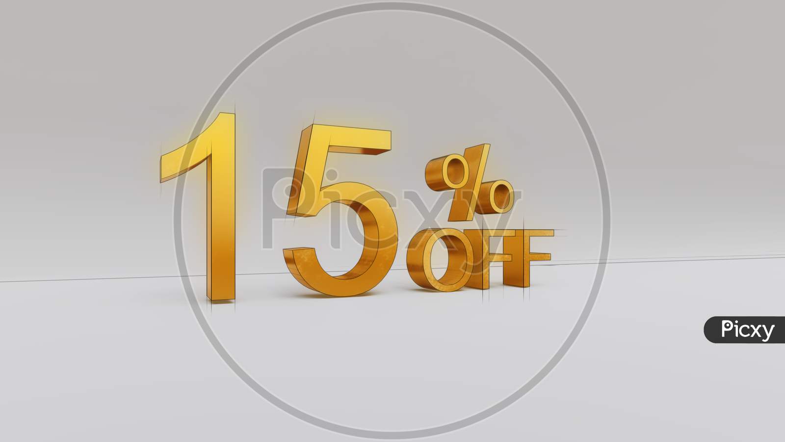 15 percent Discount 3D rendering