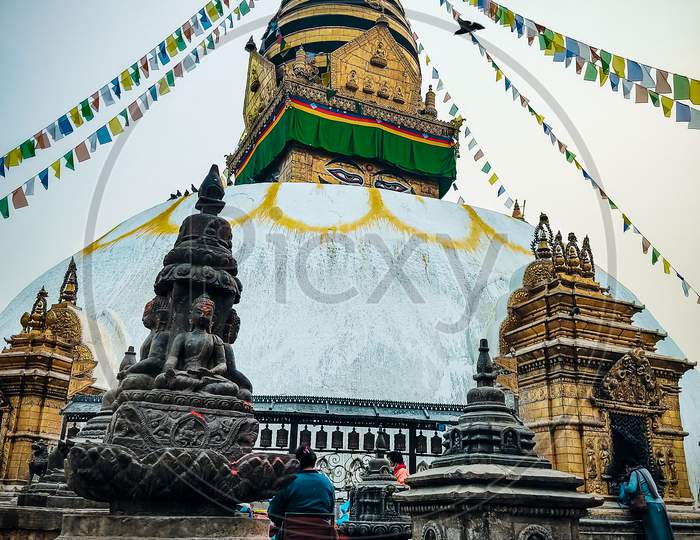 Swayambhunath Buddhist temple in Kathmandu, Nepal