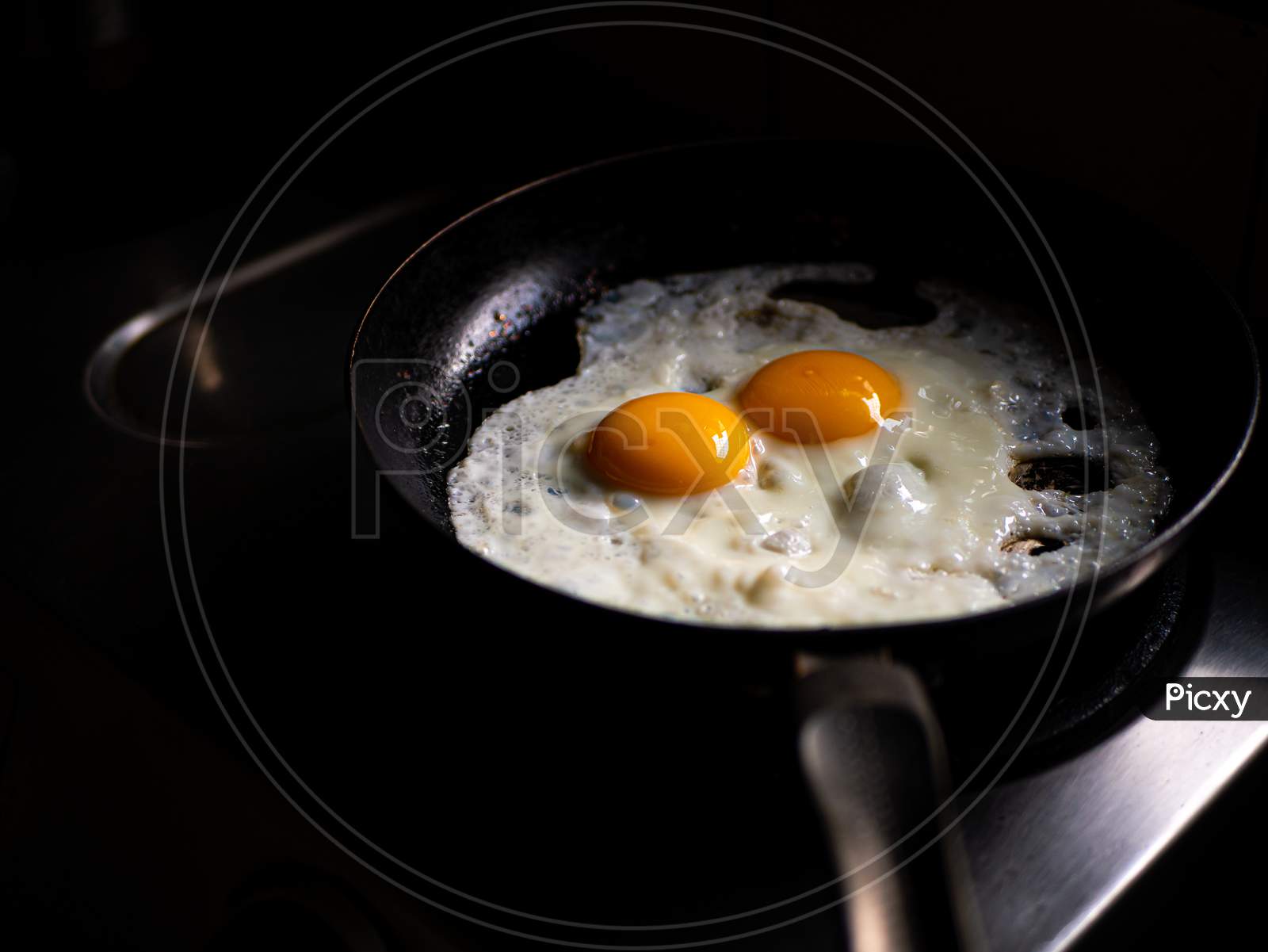 Beautiful Fried Eggs In Pan