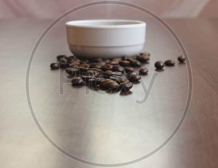 Closeup Of Roasted Coffee Beans Stock Photo