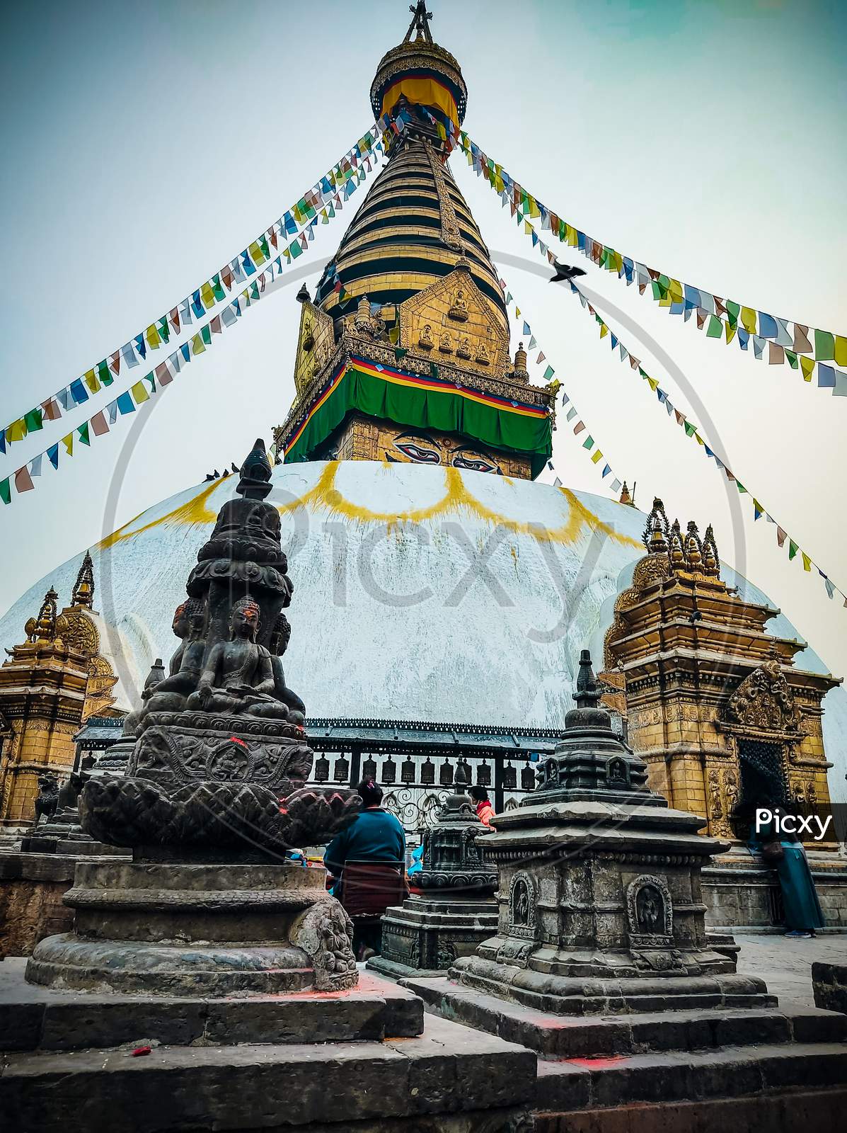 Swayambhunath Buddhist temple in Kathmandu, Nepal