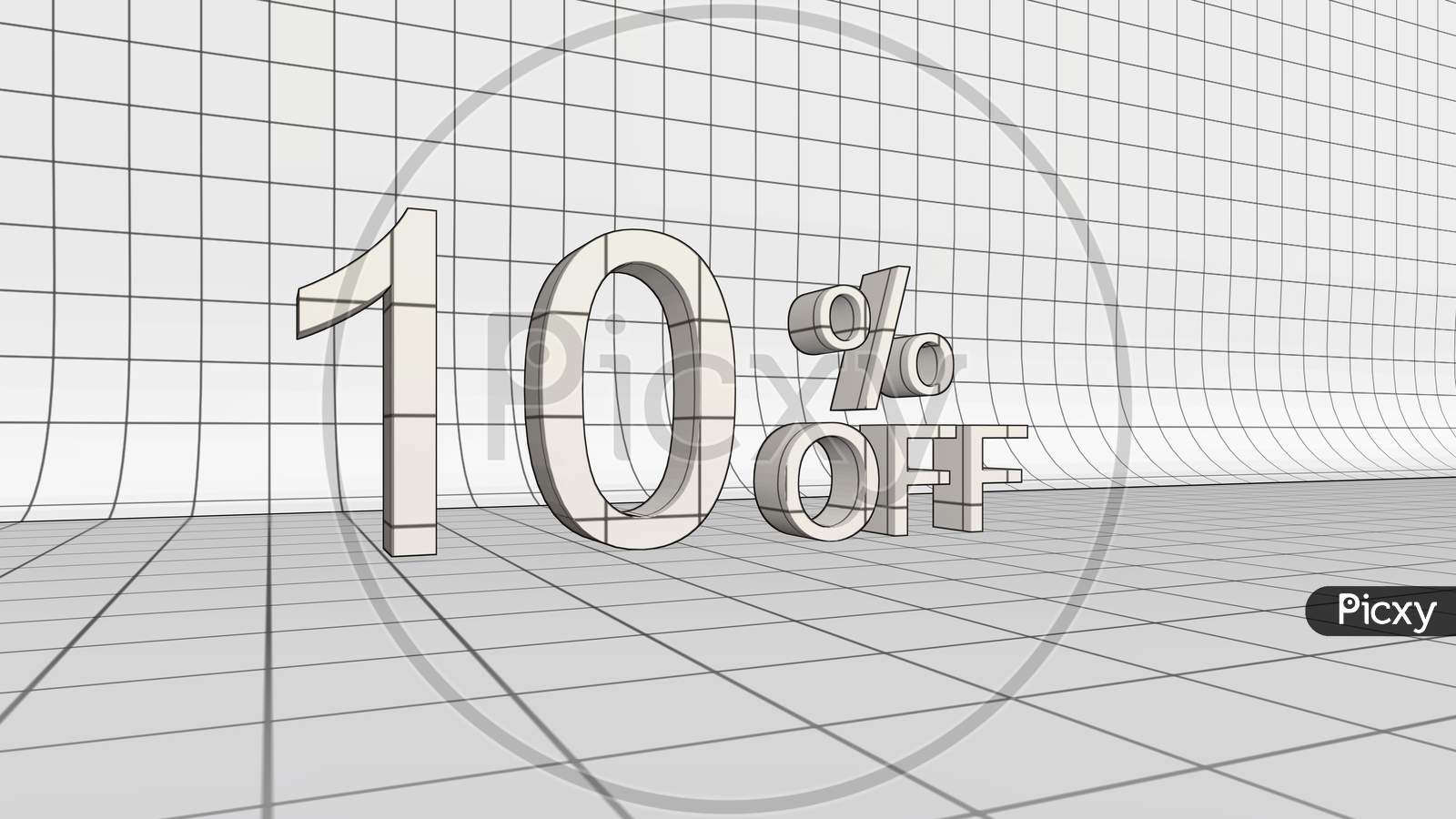 10 percent Discount 3D rendering
