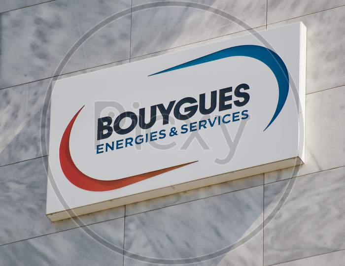 Bouygues Energies And Services Sign On A Building In Switzerland