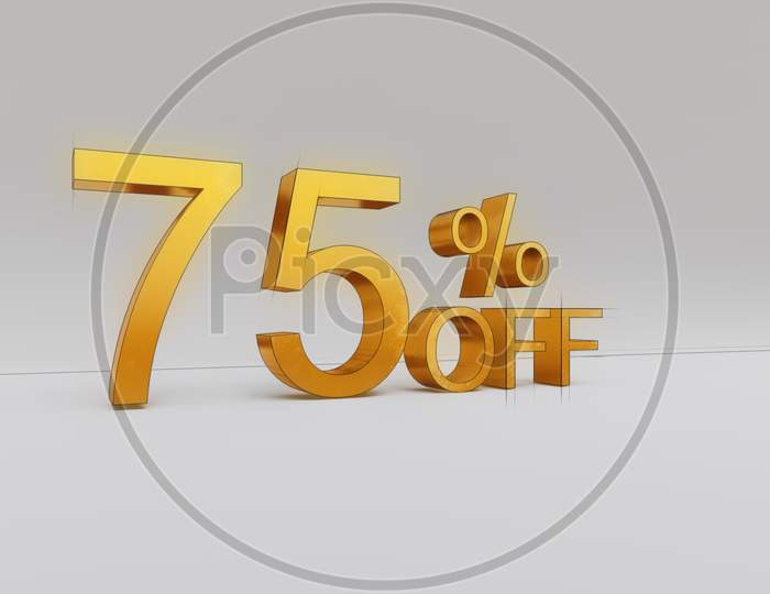 75 percent Discount 3D rendering