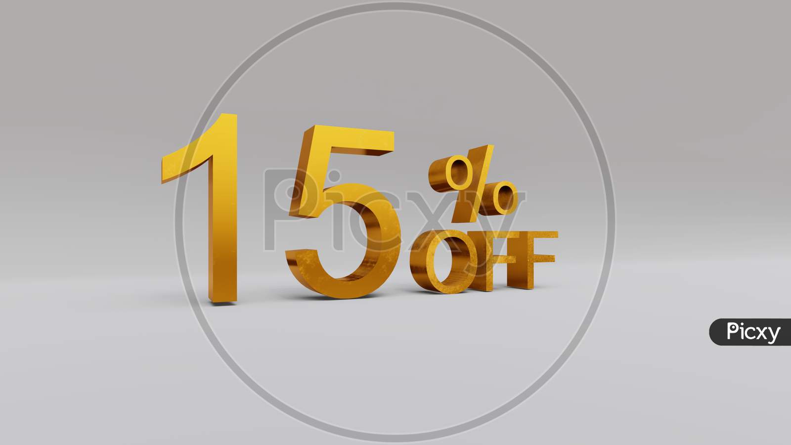15 percent Discount 3D rendering