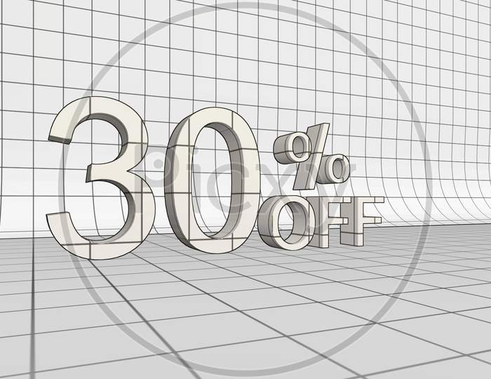 30 percent Discount 3D rendering