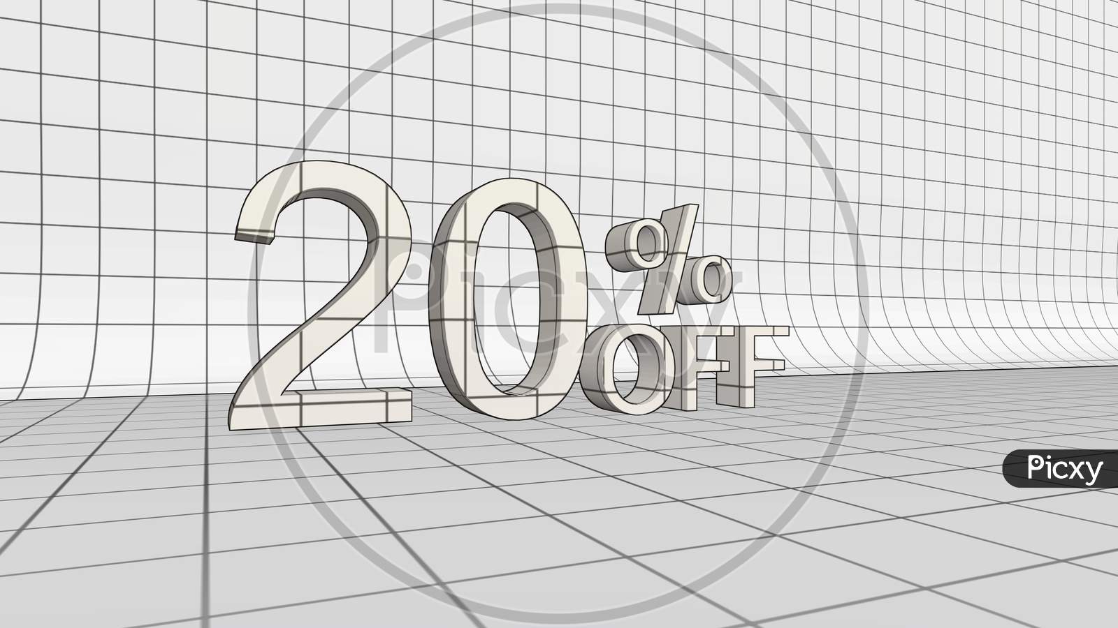 20 percent Discount 3D rendering