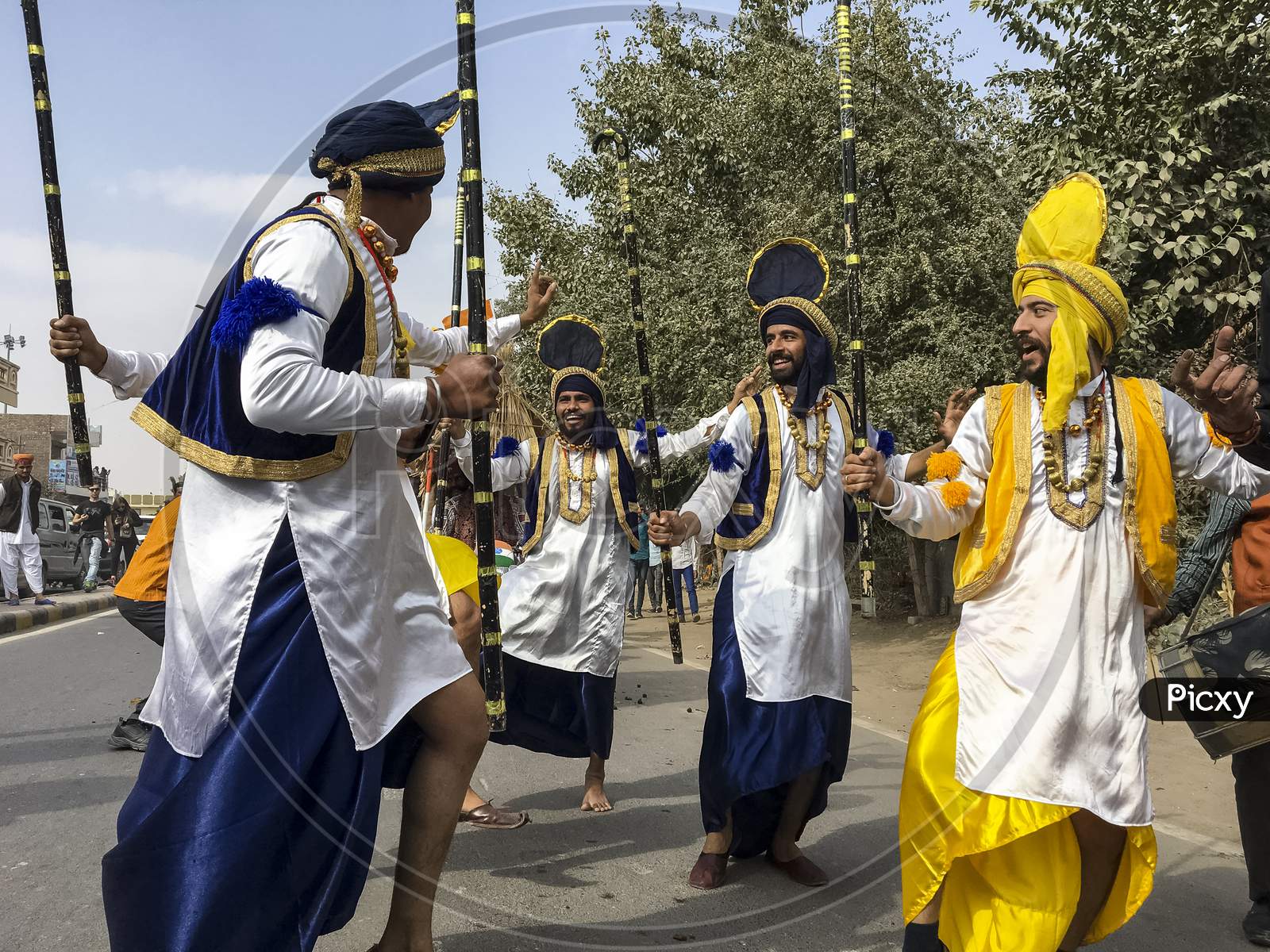 Punjabi artist performing Bhangra Dance