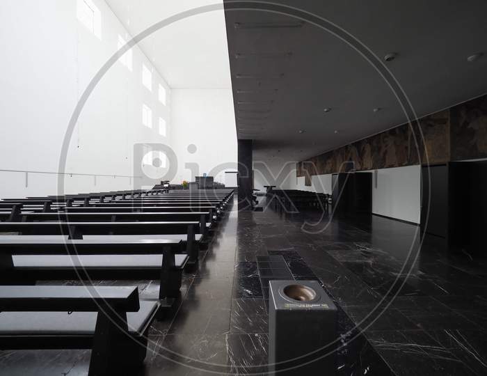 Aachen, Germany - Circa August 2019: Fronleichnamskirche (Meaning Corpus Christi Church) Designed By Rudolf Schwarz