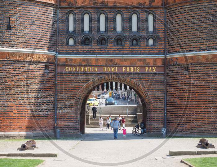 Luebeck, Germany - Circa May 2017: Holstentor (Previously Holstein Tor, Meaning Holsten Gate)