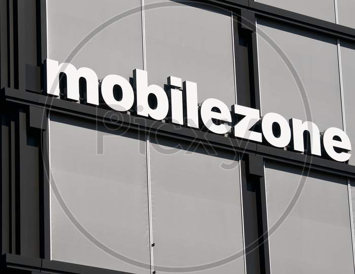 Mobilezone Holding Ag Sign Hanging At The Headquarters In Rotkreuz