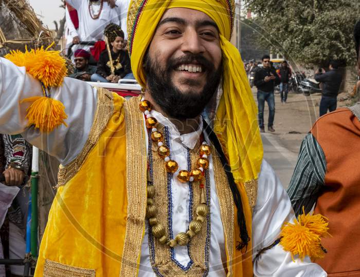 Punjabi artist performing Bhangra Dance