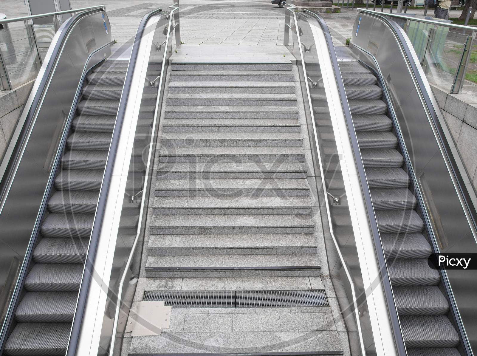 Subway Station Escalator Stairs