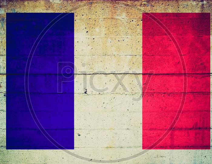 Retro Look French Flag