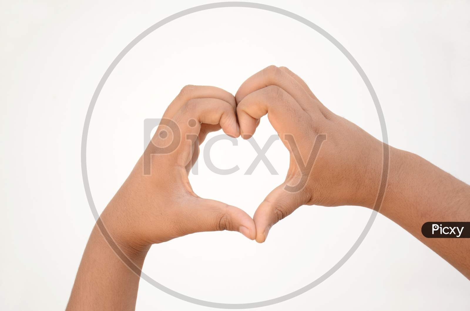 Heart Shape Hands Mental Health Awareness Concept Isolated On White Background.