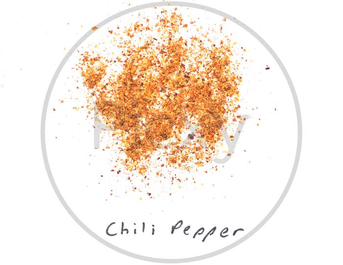 Chili Pepper (Capsicum) Seeds Over White