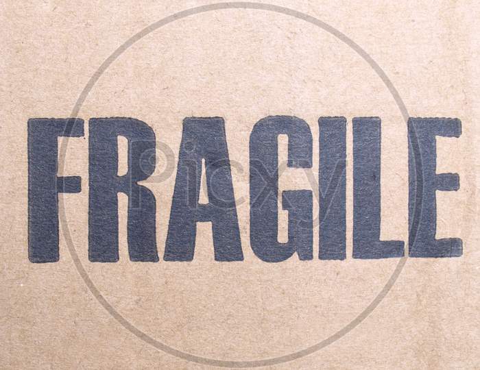 Fragile Label On Packet