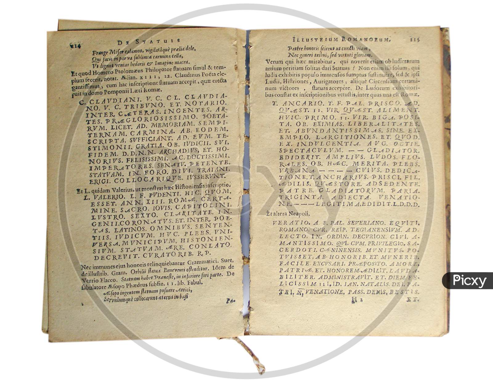 Old Latin Book Isolated