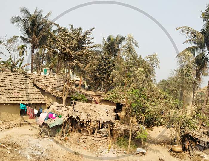 Cottages of poor villagers