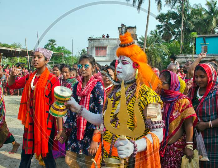 lord shiva makeup during cajon festival