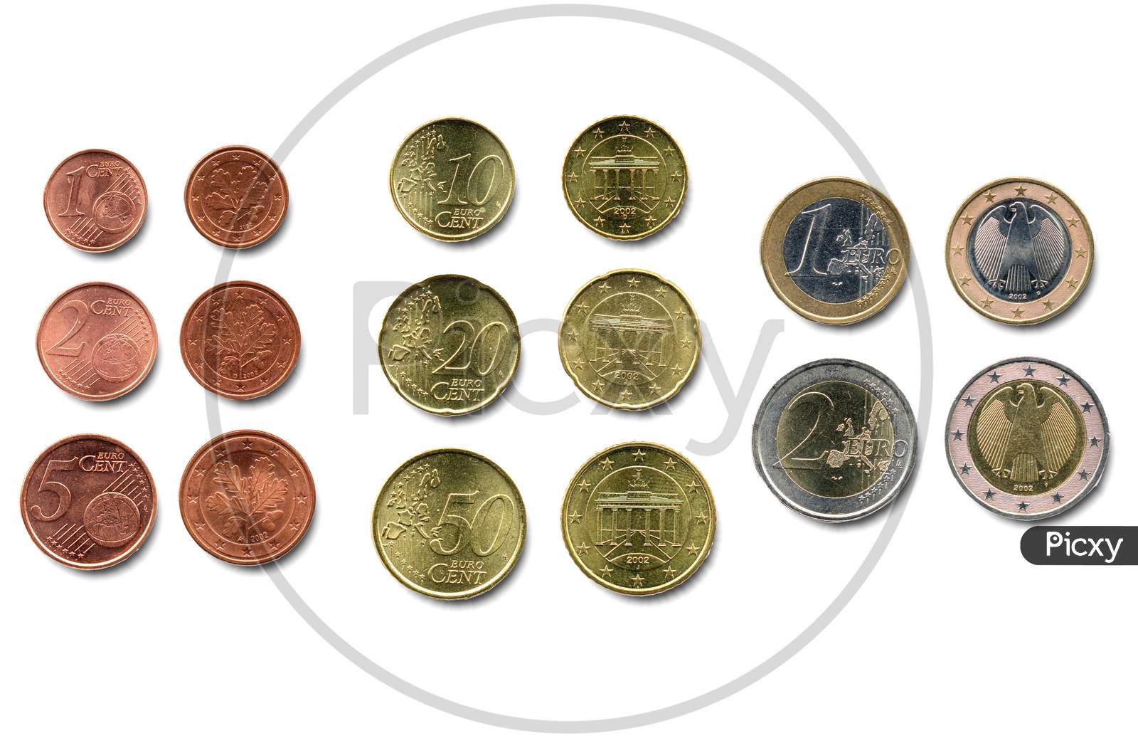 Euro Coins Isolated