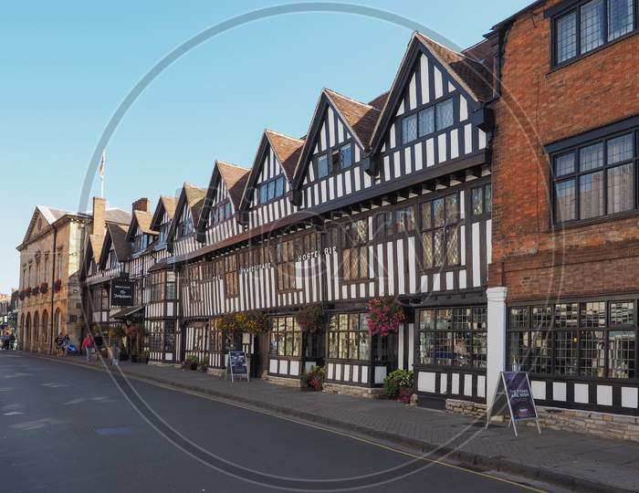 Stratford Upon Avon, Uk - September 26, 2015: View Of The City Of Stratford Birthplace Of Shakespeare