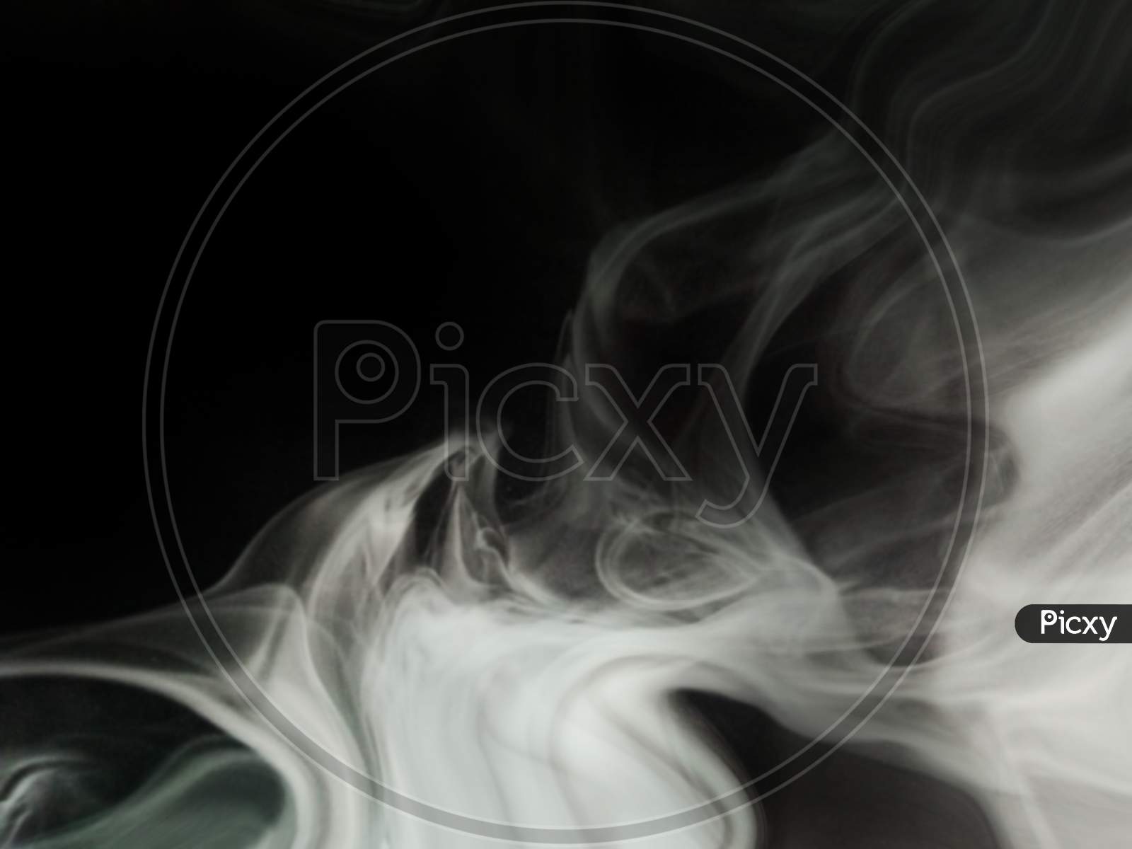 Image of Grey smoke black  grey smoke mist fog on a  black background. 