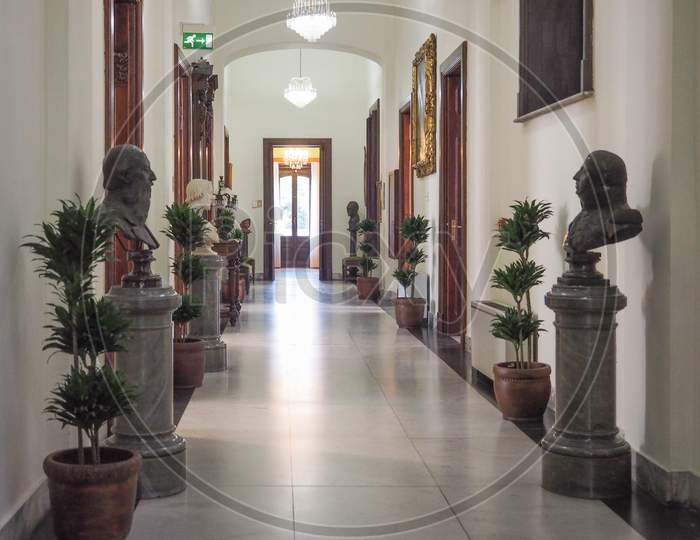 Cagliari, Italy - Circa September 2017: Palazzo Civico (Meaning Town Hall) Aka Palazzo Bacaredda