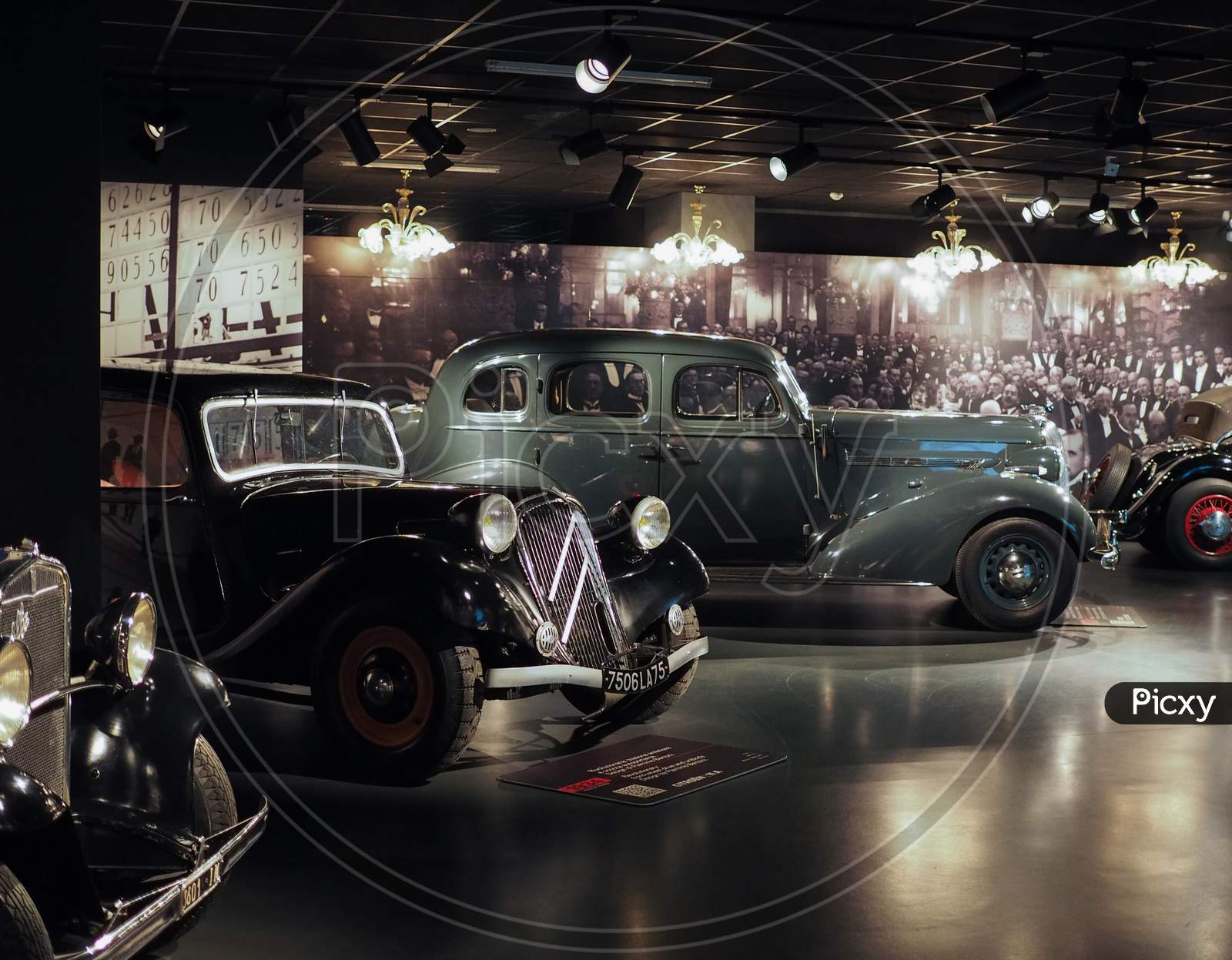 Image of Turin, Italy - Circa January 2017: Vintage Cars At Museo