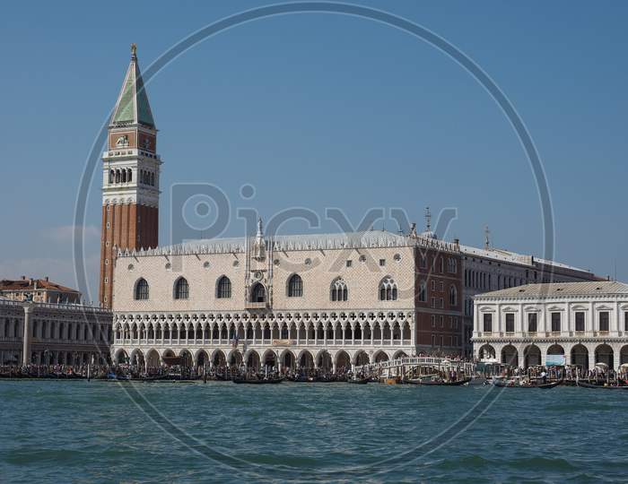 St Mark Square Seen Fron St Mark Basin In Venice