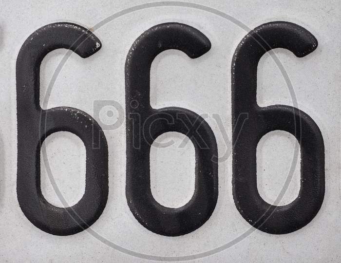 Number 666 Sign