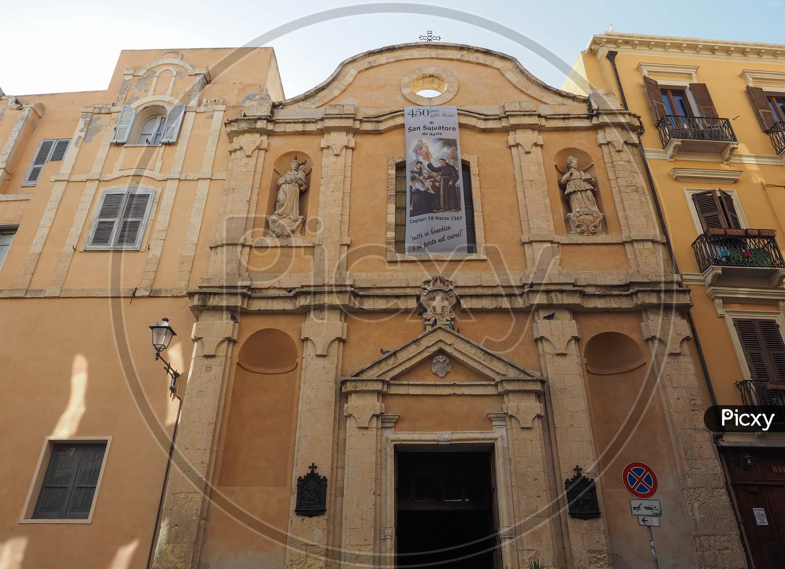 Cagliari, Italy - Circa September 2017: Church Of Santa Rosalia And Shrine Of San Salvatore Da Horta