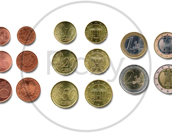 Euro Coins Isolated