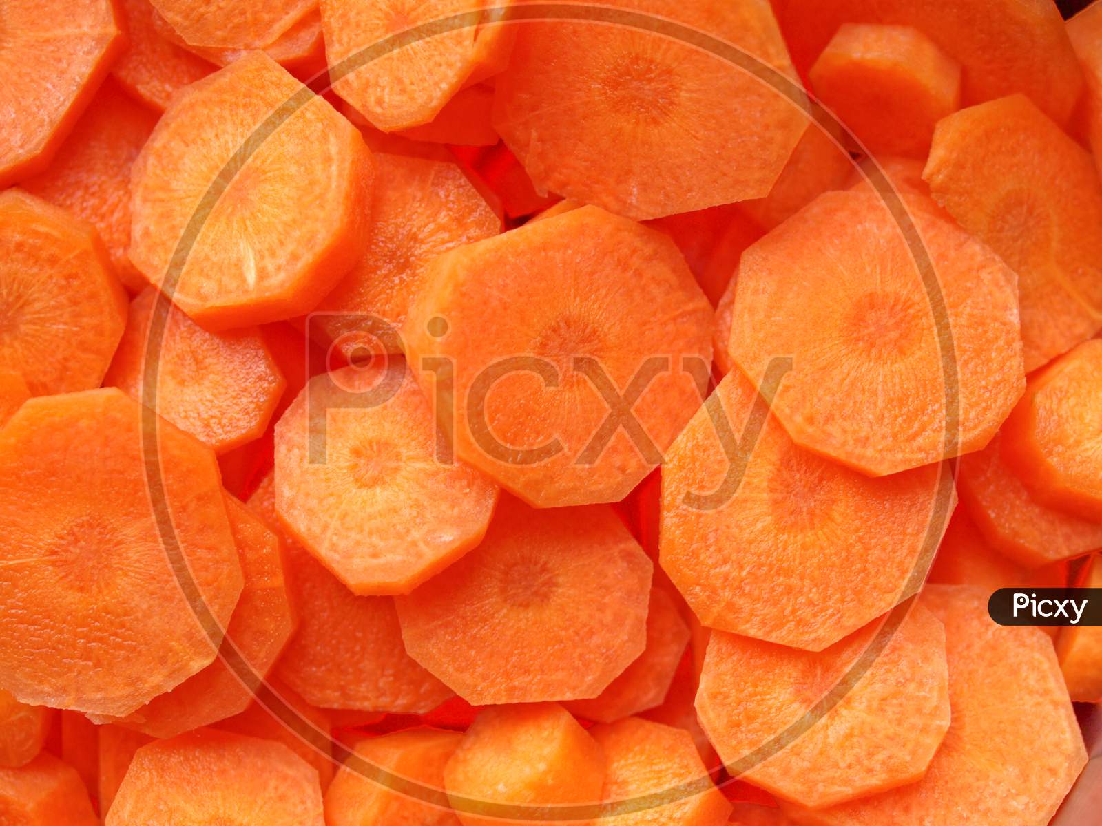 Sliced Carrots Background