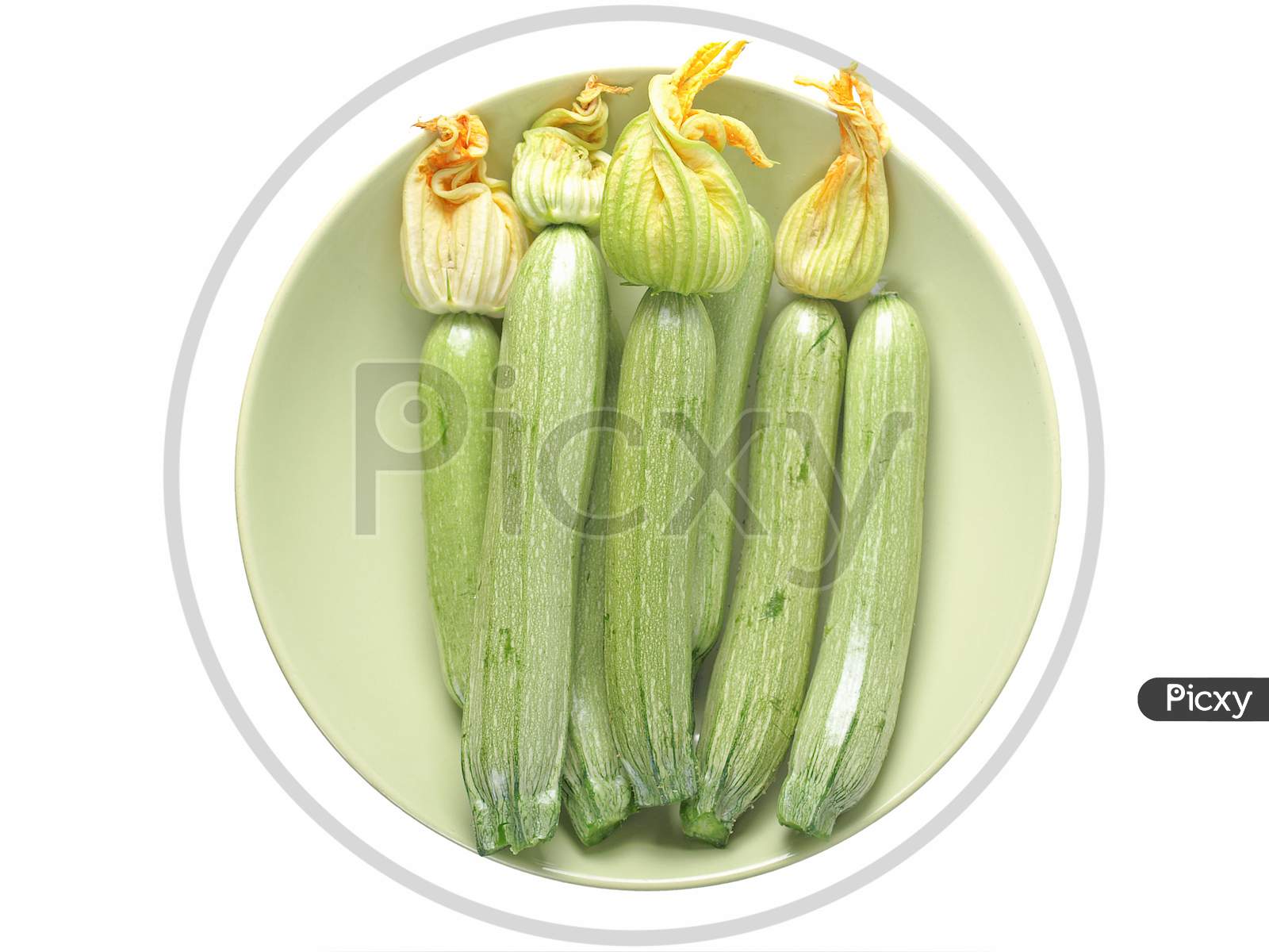 Courgettes Zucchini Isolated