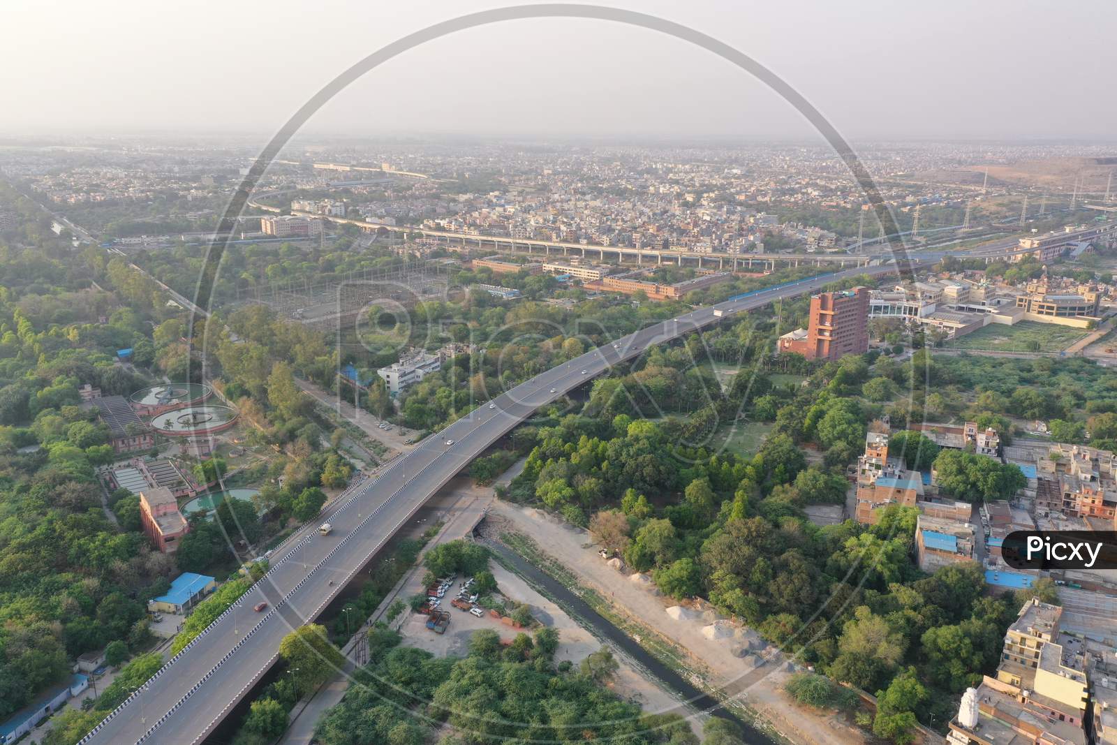 New Delhi Arial Drone View, India