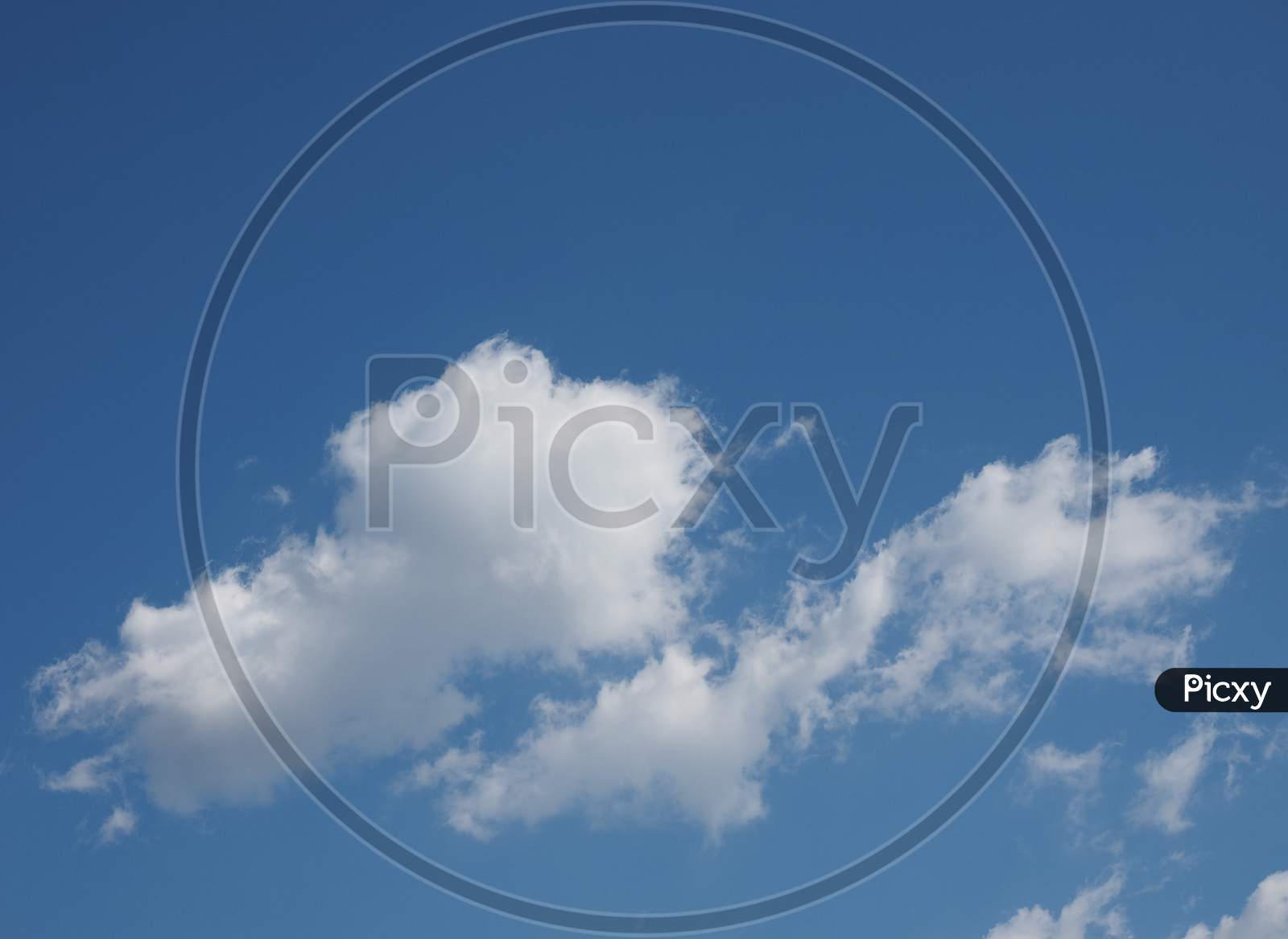 Blue Sky With Clouds Background With Copy Space