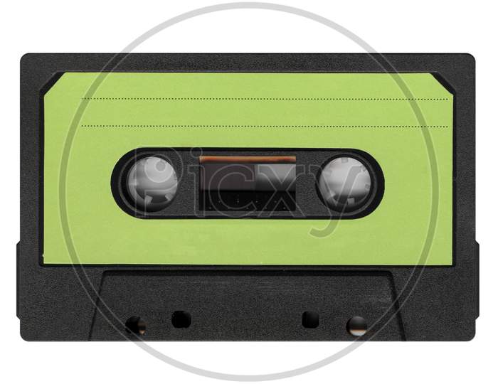 Magnetic Tape Cassette With Green Label