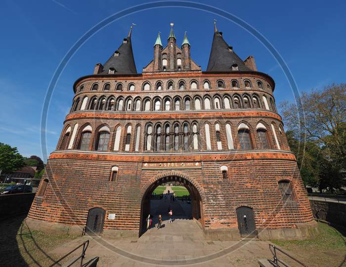 Holstentor (Holsten Gate) In Luebeck