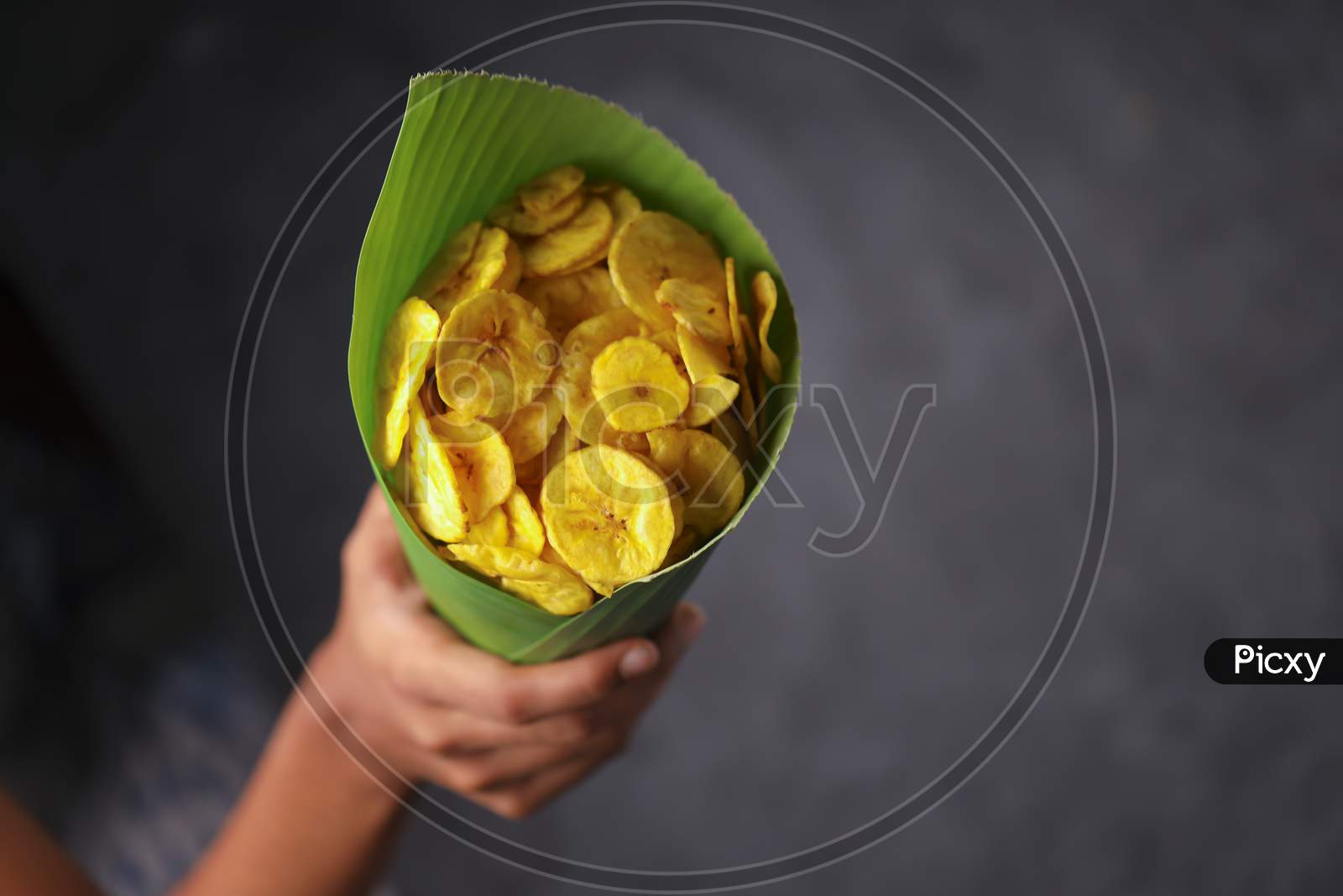 Dried Banana Chips Or Banana Waffers
