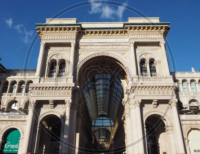 Milan, Italy - Circa January 2017: Galleria Vittorio Emanuele Ii Shopping Arcade