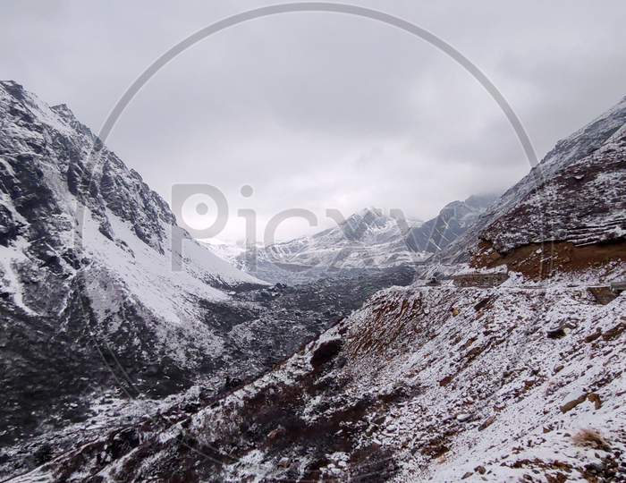 Snowy vallies in Sikkim