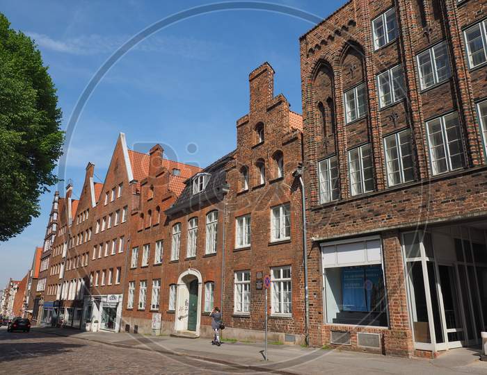 Luebeck, Germany - Circa May 2017: View Of The City Of Lubeck