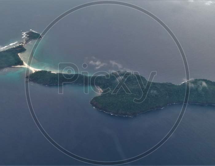 Aerial View, Cinque Island, Andaman Islands