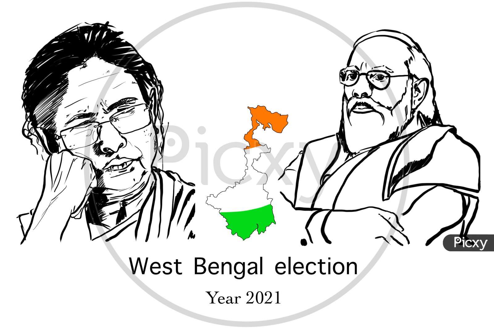 West Bengal Election illustration.