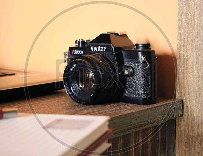 An vintage camera