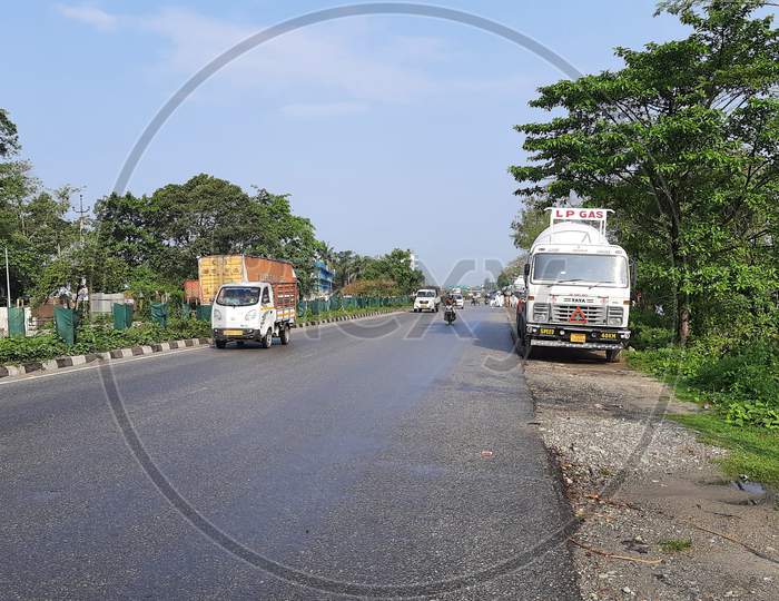 National Highway in Bongaigaon