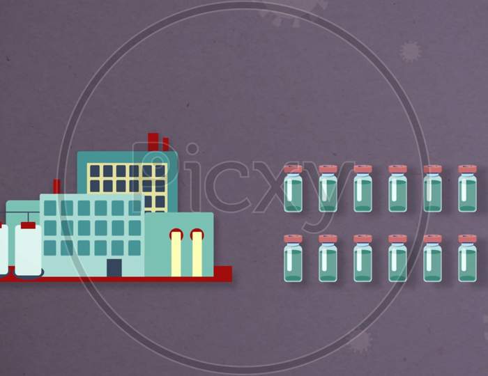 A company producing vaccines illustration
