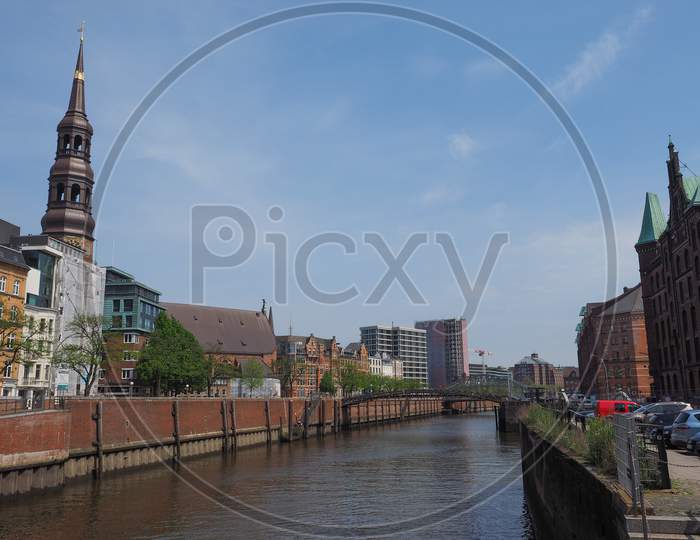 Hamburg, Germany - Circa May 2017: View Of The City Of Hamburg