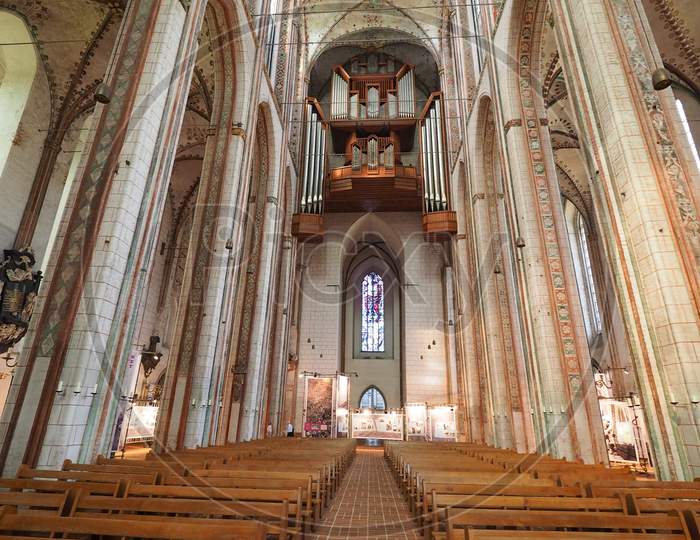 Luebeck, Germany - Circa May 2017: St Marien (St Mary) Church